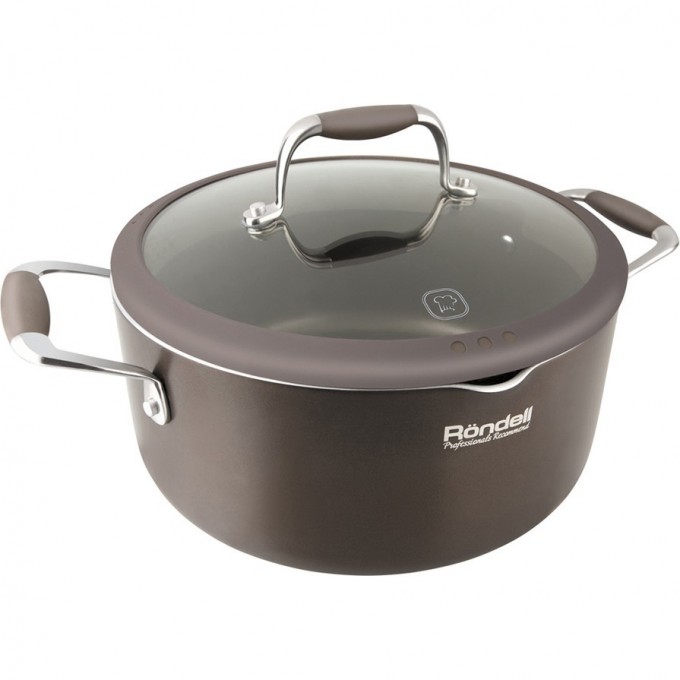 Кастрюля с крышкой RONDELL MOCCO 24 см, 3,5 л RDA-281 Кастрюля с крышкой RONDELL MOCCO 24 см, 3,5 л RDA-281