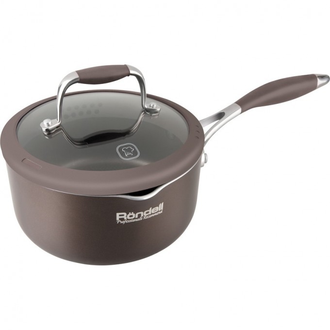 Ковш с крышкой RONDELL MOCACCINO 16 см 1,1 л RDA-553 Ковш с крышкой RONDELL MOCACCINO 16 см 1,1 л RDA-553